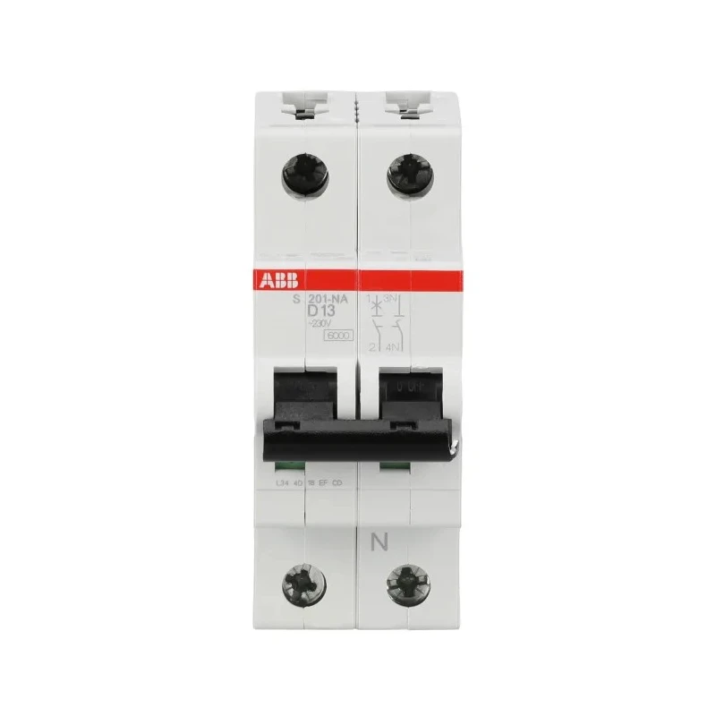 ABB System Pro M Compact S200 Miniature Circuit Breaker, 1-Pole, 13A, Type D, 400V AC, 12V DC, 6kA Breaking 2CDS251103R0131