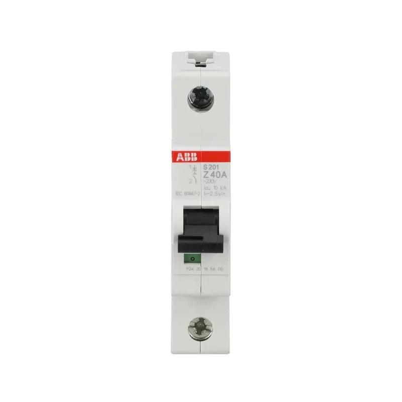 ABB System Pro M Compact S200 Miniature Circuit Breaker 1-Pole 40A Type Z 253V AC 72V DC 2CDS251001R0558 S201 Z 40A - 10 KA