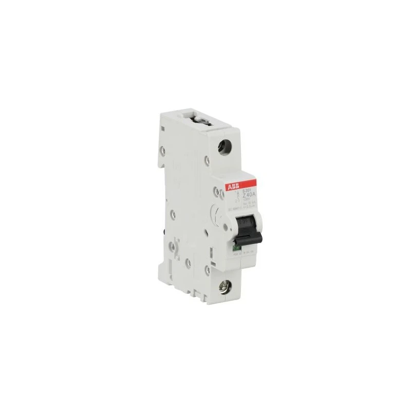 ABB System Pro M Compact S200 Miniature Circuit Breaker 1-Pole 40A Type Z 253V AC 72V DC 2CDS251001R0558 S201 Z 40A - 10 KA