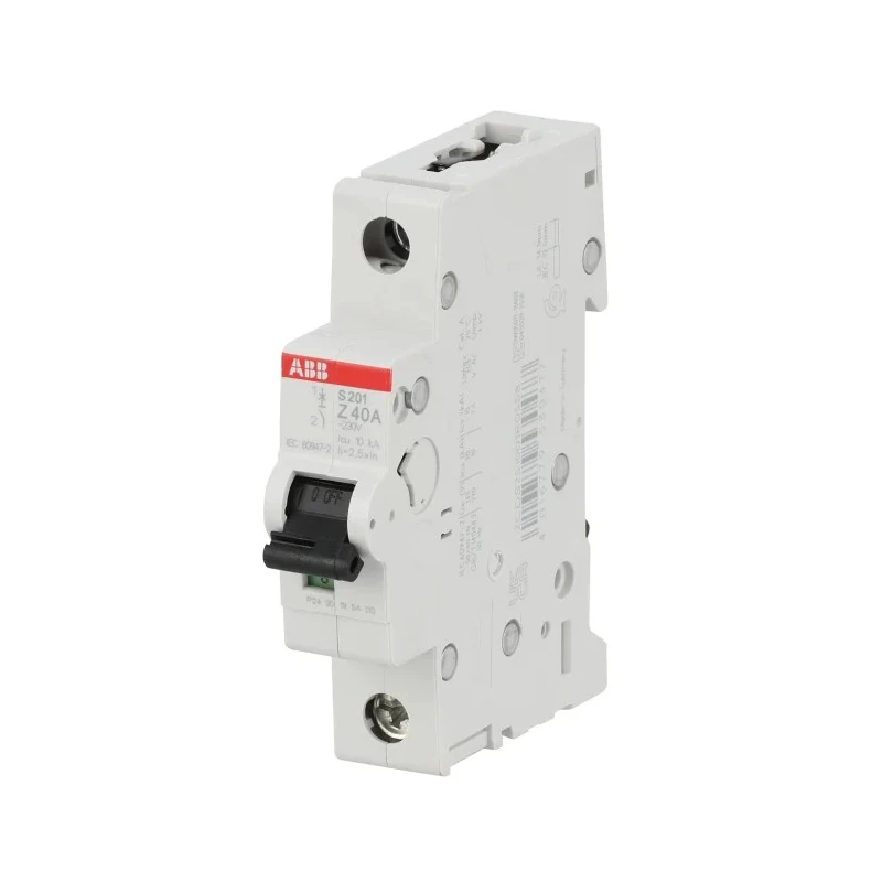 ABB System Pro M Compact S200 Miniature Circuit Breaker 1-Pole 40A Type Z 253V AC 72V DC 2CDS251001R0558 S201 Z 40A - 10 KA