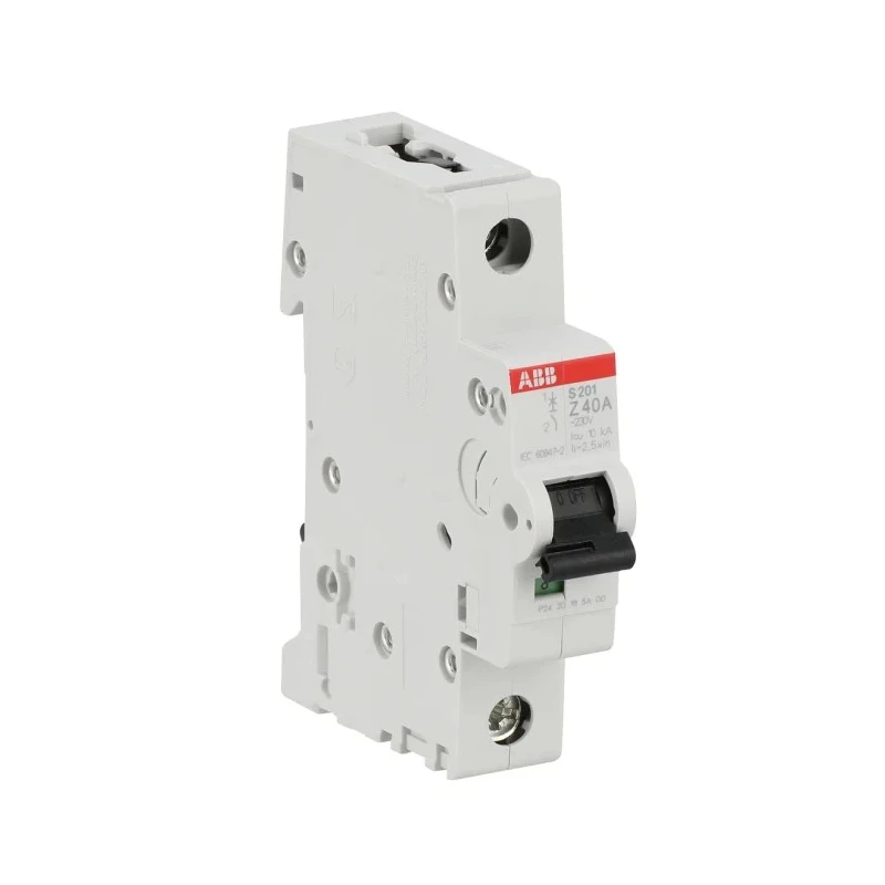 ABB System Pro M Compact S200 Miniature Circuit Breaker 1-Pole 40A Type Z 253V AC 72V DC 2CDS251001R0558 S201 Z 40A - 10 KA