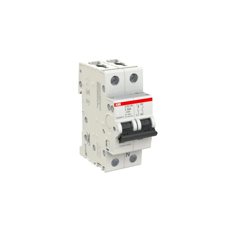 ABB System Pro M Compact S200 Miniature Circuit Breaker, 1-Pole, 40A, Type Z Tripping, 400V AC, 6 kA 2CDS251103R0558