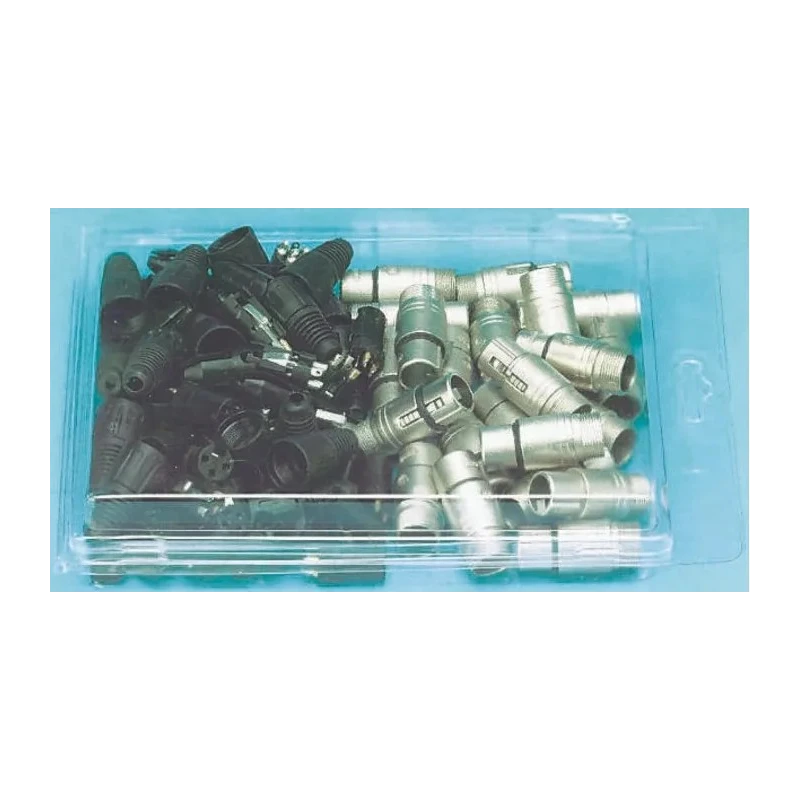 Neutrik Cable XLR Connector, Straight Orientation, 4 Contacts, 50V, 10A, Silver over Nickel Plating NC4MXX-D25