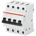 ABB System Pro M Compact S200 Miniature Circuit Breaker, 4-Pole, 3A, Type K, 440V AC, 110V 2CDS254001R0317 S204 K 3A - 10 KA