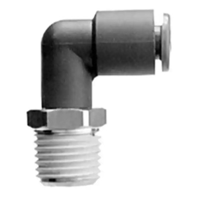 SMC KR Series Pneumatic Fitting Male R 1/8 in Thread Push-in Tube Connection 6mm KRL06-01S