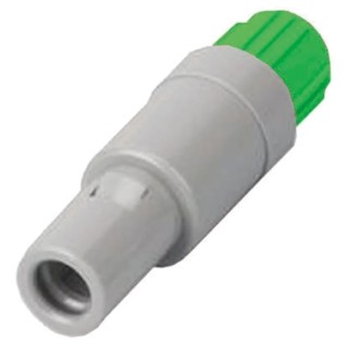 LEMO Circular Connector, 2 Contacts, Cable Mount, 14 mm Size, Plug, Male, IP50 Protection, Redel P Series PAG.M0.2GL.AC52V