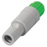 LEMO Circular Connector, 2 Contacts, Cable Mount, 14 mm Size, Plug, Male, IP50 Protection, Redel P Series PAG.M0.2GL.AC52V