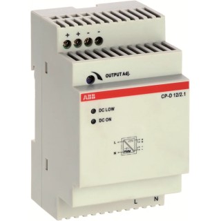 ABB CP Switched Mode DIN Rail Power Supply 240V AC Input 12V DC 2.1A Output 25W 1SVR427043R1200 CP-D 12VDC/2.1A