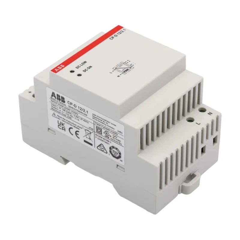 ABB CP Switched Mode DIN Rail Power Supply 240V AC Input 12V DC 2.1A Output 25W 1SVR427043R1200 CP-D 12VDC/2.1A