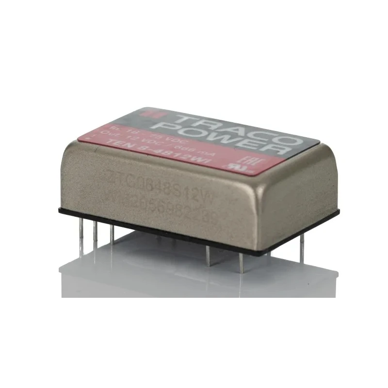 TRACOPOWER DC/DC Converter 12V DC, 666mA, 75V DC Input, 18V Input, 8W, Through Hole Mount TEN 8-4812WI