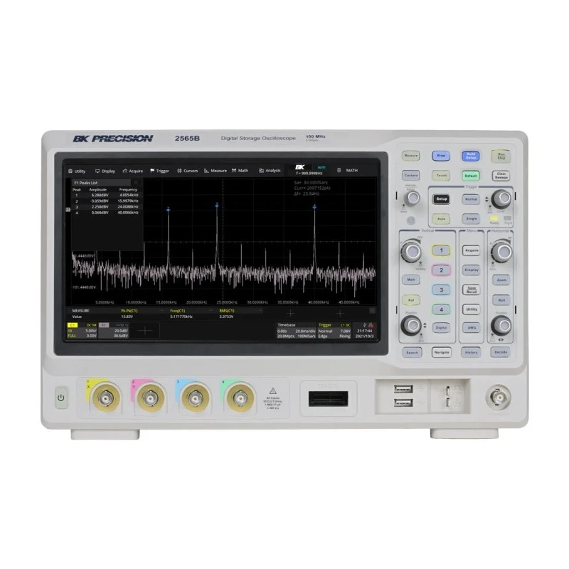 BK Precision 100 MHz Bench Oscilloscope 4-Channel, 8-bit Vertical Resolution, Touchscreen Display BK2565B