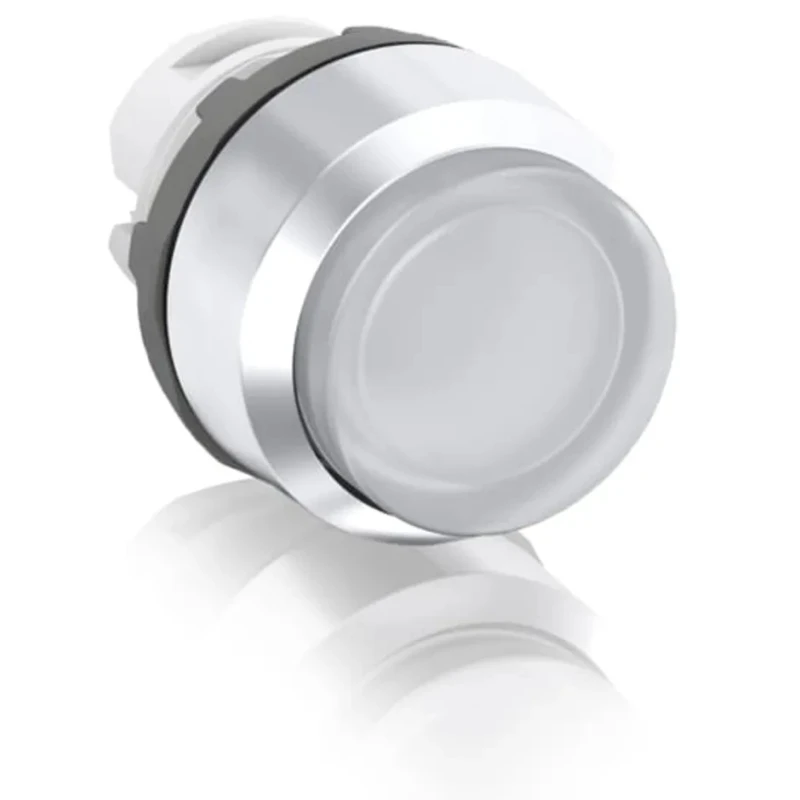 ABB MP3 Series White Momentary Push Button Head, 22.5 mm Cutout, IP20, IP66 1SFA611102R3105