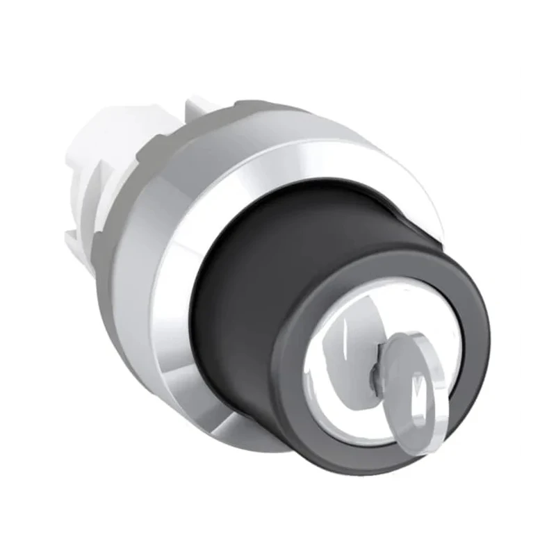 ABB 2-position Key Switch Head Momentary, Flat Key, IP66, 22.5 mm Cutout M2SSK3