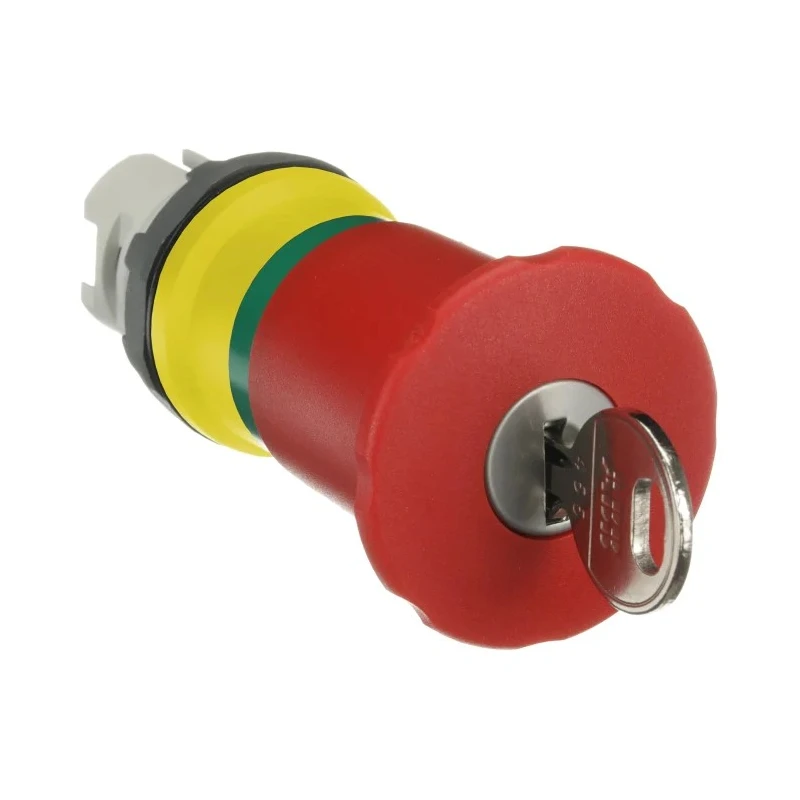 ABB Emergency Stop Push Button Head 40 mm Diameter Key Release Mushroom Actuator Plastic 1SFA611525R1301 MPEK4-13R
