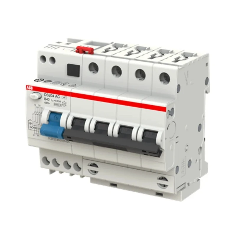 ABB Residual Current Circuit Breaker with Overload Protection 40A Current Rating 4-Pole 30mA Trip 2CSR254001R1405