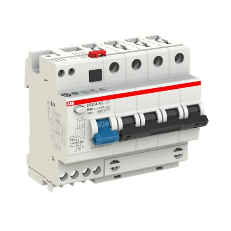 ABB Residual Current Circuit Breaker with Overload Protection 40A Current Rating 4-Pole 30mA Trip 2CSR254001R1405