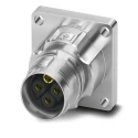 Phoenix Contact Circular Connector Socket, 4 Contacts, Female, Front Mount, M17 Size, 630V, 25A, IP66 IP68, M17 PRO 1628921