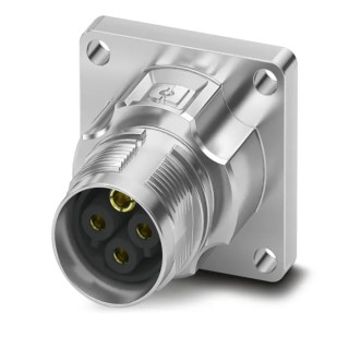 Phoenix Contact Circular Connector Socket, 4 Contacts, Female, Front Mount, M17 Size, 630V, 25A, IP66 IP68, M17 PRO 1628921