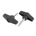 RS PRO Black Thermoplastic Male Wing Clamping Knob Threaded Stud 35mm Thread Length 50 mm Diameter 169-301