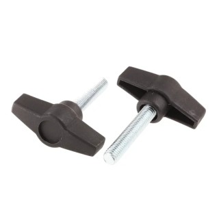 RS PRO Black Thermoplastic Male Wing Clamping Knob, Threaded Stud, M8x40mm 169-317