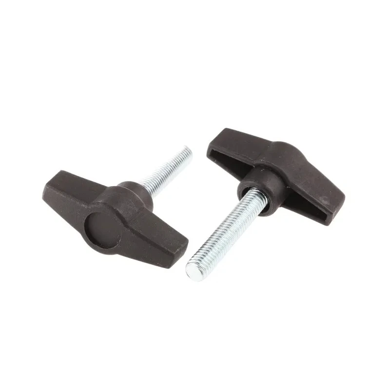RS PRO Black Thermoplastic Male Wing Clamping Knob, Threaded Stud, M8x40mm 169-317