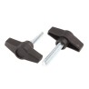 RS PRO Black Thermoplastic Male Wing Clamping Knob, Threaded Stud, M8x40mm 169-317