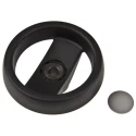 RS PRO Black Polymer Hand Wheel with Steel Insert, 80 mm Diameter 170-727