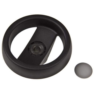 RS PRO Black Polymer Hand Wheel with Steel Insert, 80 mm Diameter 170-727