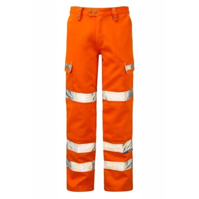 PULSAR Men's Hi Vis Trouser Orange Yellow Waist 28-54 in PR336R