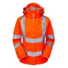 PULSAR Orange Women's Hi Vis Softshell Jacket Size 10 Waterproof Polyester PR705-R-10