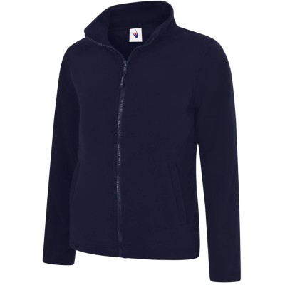 Uneek Navy 100% Polyester Women's Full Zip Fleece Jacket M 34 to 36 in UC608