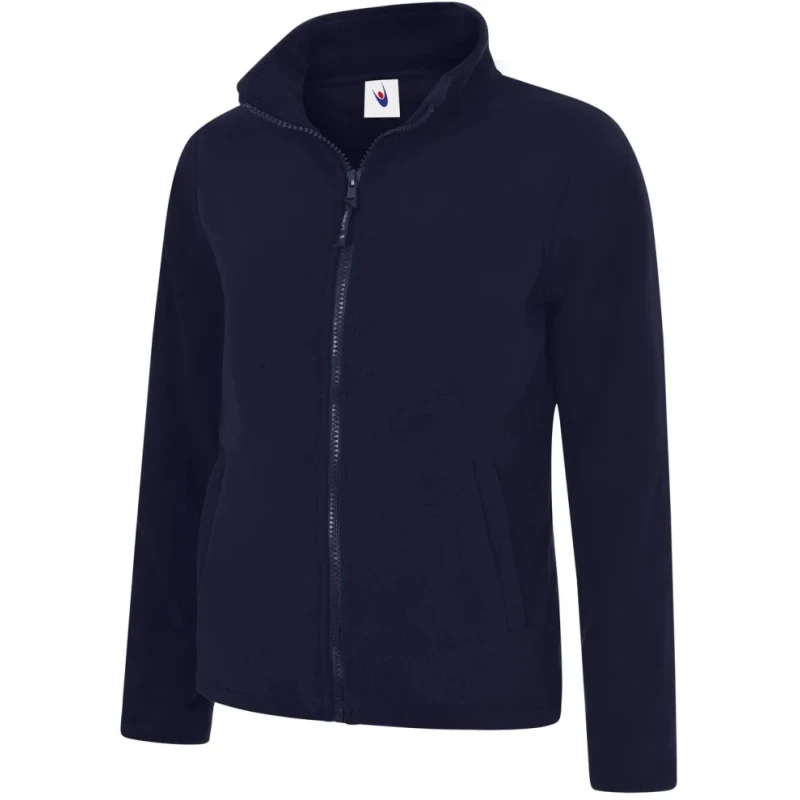 Uneek Navy 100% Polyester Women's Full Zip Fleece Jacket M 34 to 36 in UC608