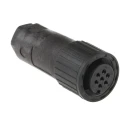 Hirschmann MIL Spec Circular Connector, Copper Straight 7 Way Cable Female Contacts Black Shell 932460100 CM 06 EA 14S-61 S
