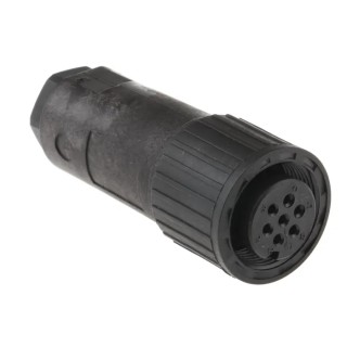 Hirschmann MIL Spec Circular Connector, Copper Straight 7 Way Cable Female Contacts Black Shell 932460100 CM 06 EA 14S-61 S
