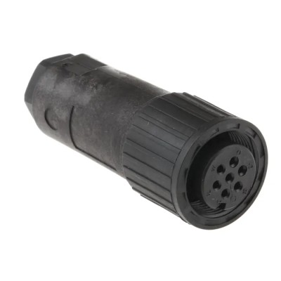 Hirschmann MIL Spec Circular Connector, Copper Straight 7 Way Cable Female Contacts Black Shell 932460100 CM 06 EA 14S-61 S