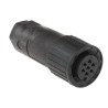 Hirschmann MIL Spec Circular Connector, Copper Straight 7 Way Cable Female Contacts Black Shell 932460100 CM 06 EA 14S-61 S