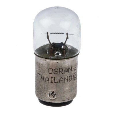 Osram Automotive Incandescent Lamp Clear BA15D Base 24V 5W 80h Lifespan BA15D