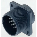 Hirschmann CM Copper Straight 5 Way Panel Mount MIL Spec Circular Connector Male, Male Contacts 932843100 CM 02 E 14S-5 P