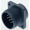 Hirschmann CM Copper Straight 5 Way Panel Mount MIL Spec Circular Connector Male, Male Contacts 932843100 CM 02 E 14S-5 P