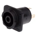 RS PRO Straight Panel Loudspeaker Connector 4 Way Female Black 20A Screw Termination 171-118