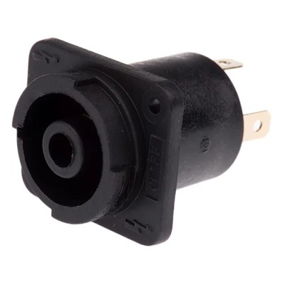 RS PRO Straight Panel Loudspeaker Connector 4 Way Female Black 20A Screw Termination 171-118