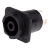 RS PRO Straight Panel Loudspeaker Connector 4 Way Female Black 20A Screw Termination 171-118