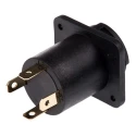 RS PRO Straight Panel Loudspeaker Connector 4 Way Female Black 20A Screw Termination 171-118