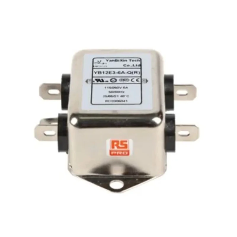 RS PRO Chassis Mount Power Line Filter 6A 250V AC 400Hz Fast-On 1 Phase 237-8697