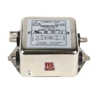 RS PRO 6A 250V AC 50Hz, 60Hz Chassis Mount EMI Filter Fast-On Termination 1 Phase 237-8711
