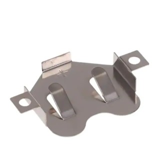 RS PRO CR2032 Battery Clip Leaf Spring, Phosphor Bronze, Surface Mount, Dimensions 31.4mm x 20.3mm x 4.3mm CR2032