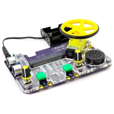 Kitronik BBC Micro:bit Educational Platform with Motor, Ultrasonic Sensor, Speaker, LEDs, and Buttons 56101