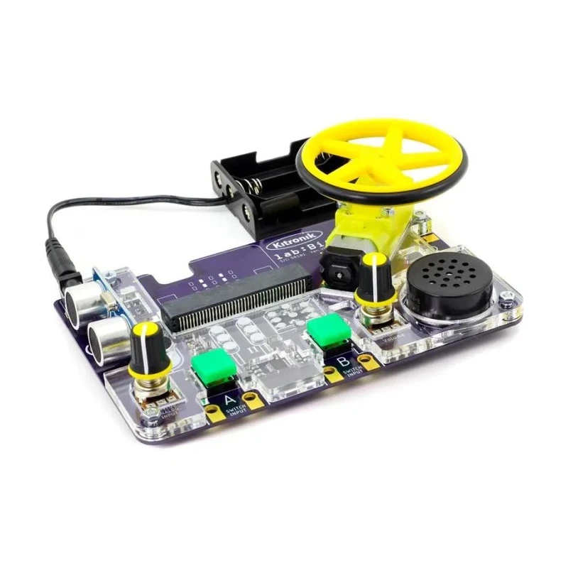 Kitronik BBC Micro:bit Educational Platform with Motor, Ultrasonic Sensor, Speaker, LEDs, and Buttons 56101