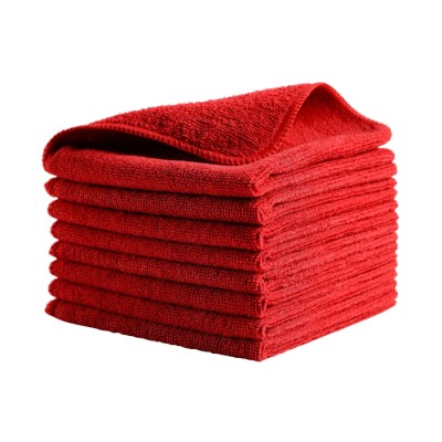 Rubbermaid Commercial Products HYGEN MF R-40 Microfibre Cloths Red 30.48x30.48 cm Dry Reusable Case of 24 1820577