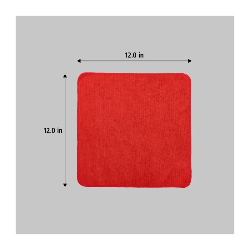 Rubbermaid Commercial Products HYGEN MF R-40 Microfibre Cloths Red 30.48x30.48 cm Dry Reusable Case of 24 1820577
